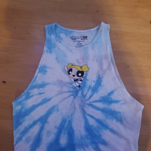 Blue cropped tank top - Picture 1 of 1